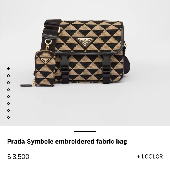 Prada Symbole Embroidered fabric/leather bag - Picture 15 of 16